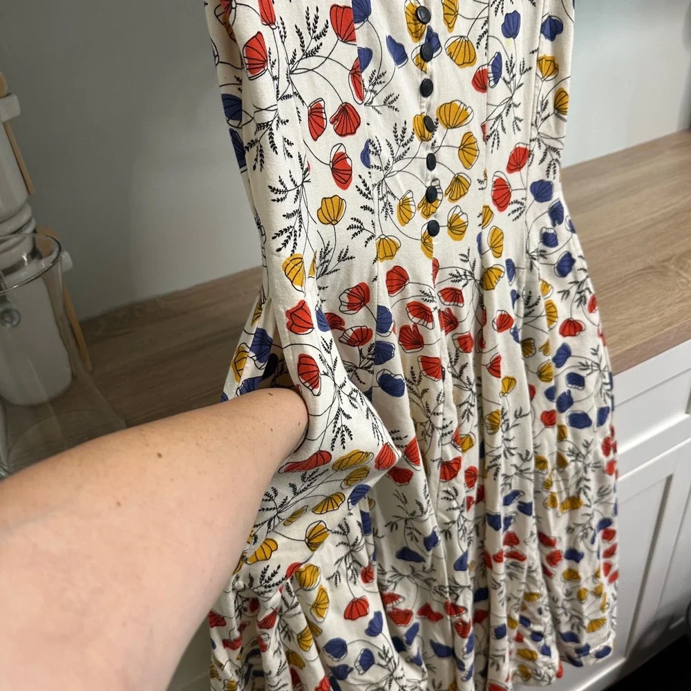 Effie's Heart Vacation Dress Flare Women S Wildflower Buttons Stretch Rockabilly